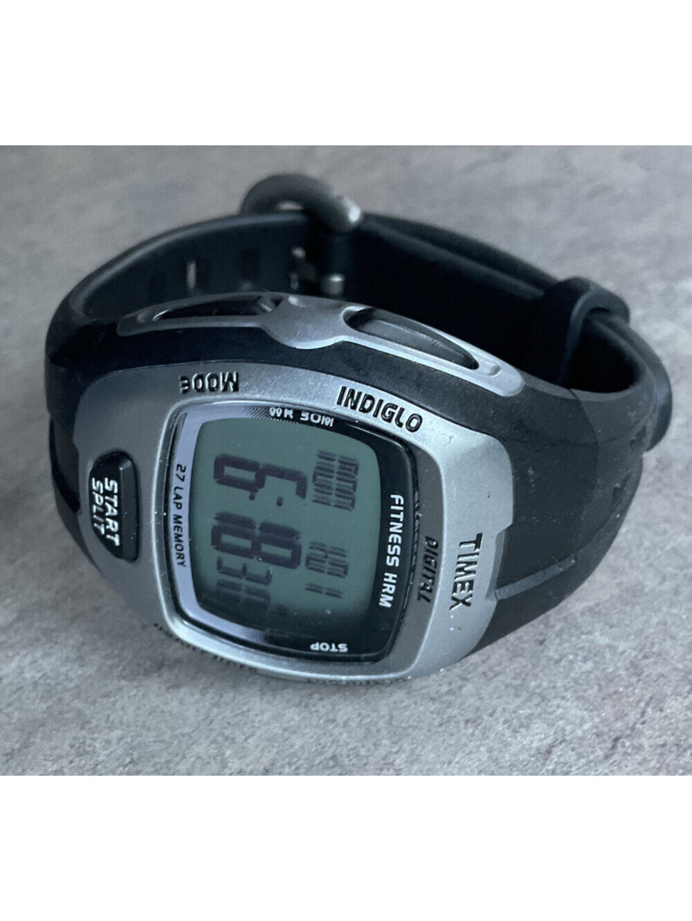 Timex Indiglo Fitness Target Zone HRM WR 30M 27 Lap Digital Women’s Watch Bin L